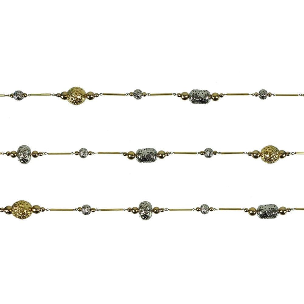 Silver & Gold Metal Bead Garland