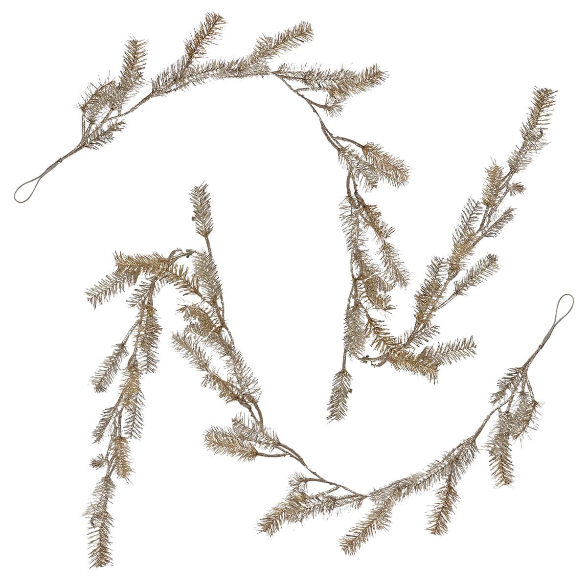 Silver & Gold Pine Garland Set/2