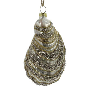Silver Oyster With Pearl Ornament