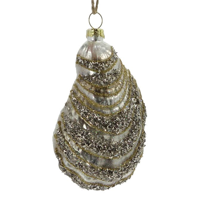 Silver Oyster With Pearl Ornament