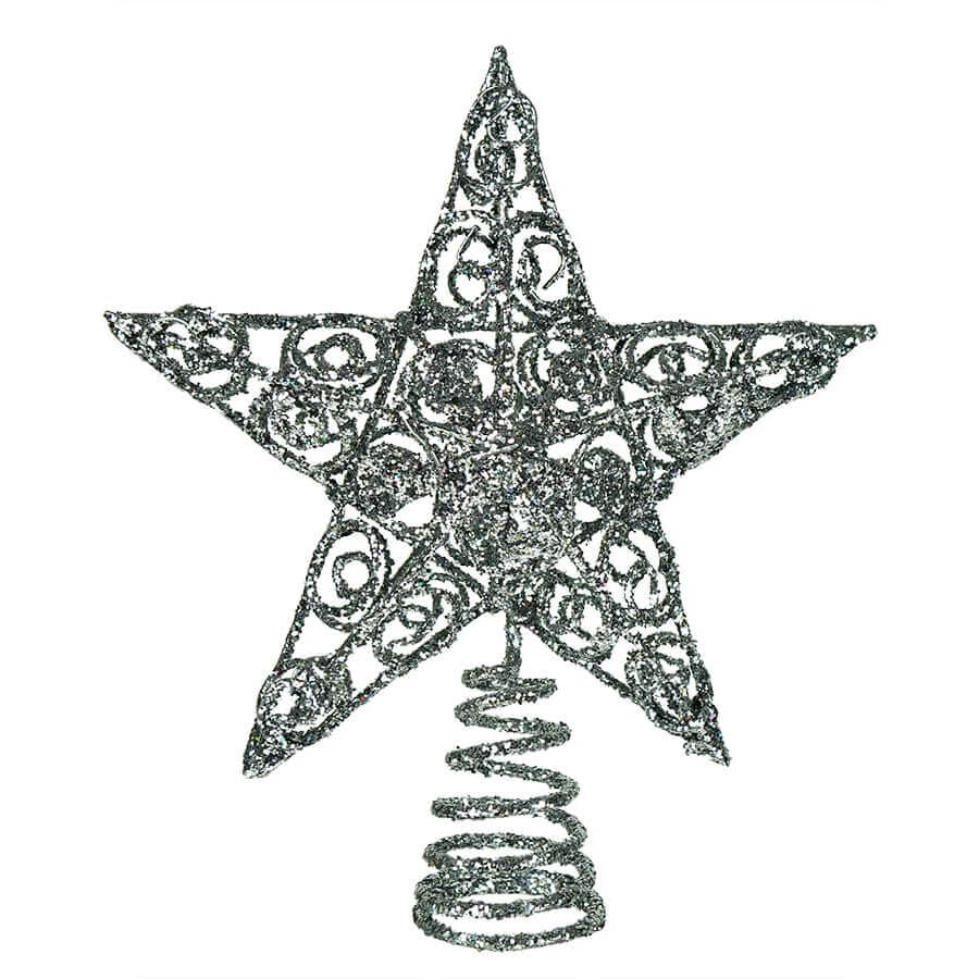 Silver Star Tree Topper