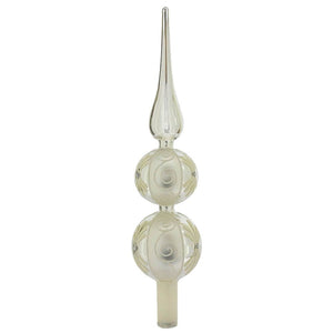 Silver Swirled Two Ball Tree Topper