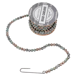 Silver Teal & Champagne Bead Garland - Christmas