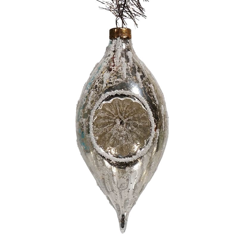 Silver Victorian Indent Ornament