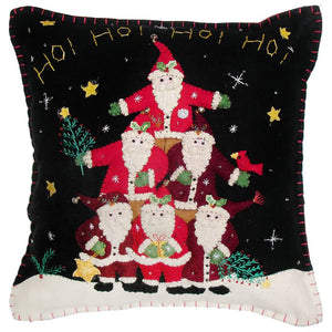 Six Santas Pyramid Pillow