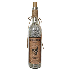 Skeleton Potion LED Mercury Glass Halloween Bottle