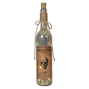 Skeleton Potion LED Mercury Glass Halloween Bottle