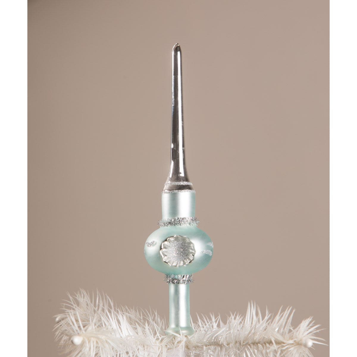 Small Aqua Indent Tree Topper