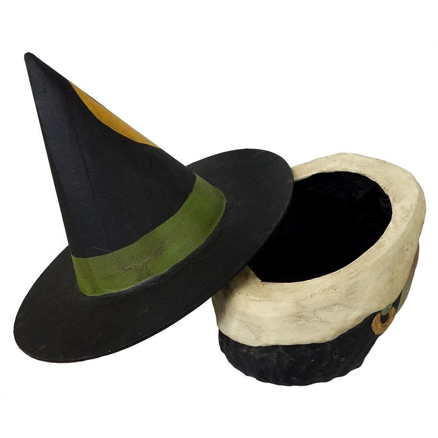 Small Green Faced Witch Hat Candy Bucket