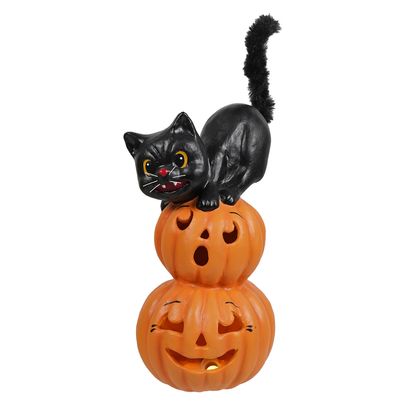 Small Pumpkin Stack Black Cat by Bethany Lowe – Traditions