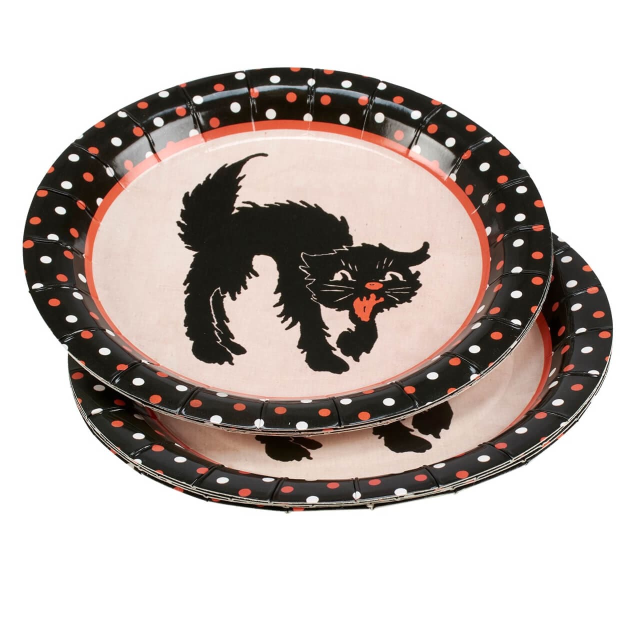 Small Vintage Halloween Paper Plates Set/8 - Halloween