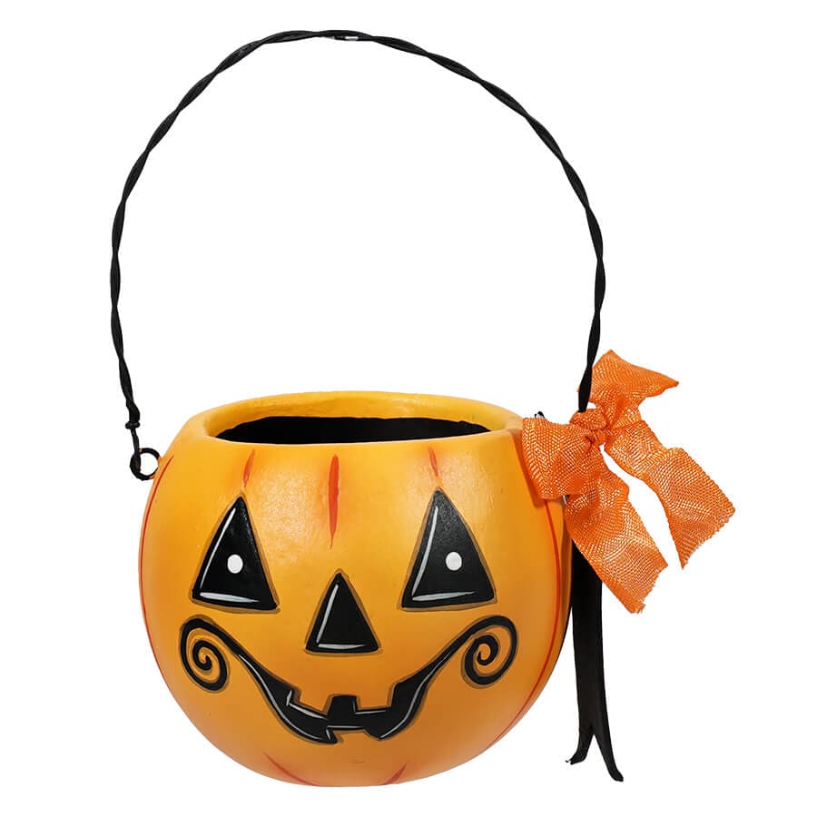 Small Yellow Orange Pumpkin Bucket