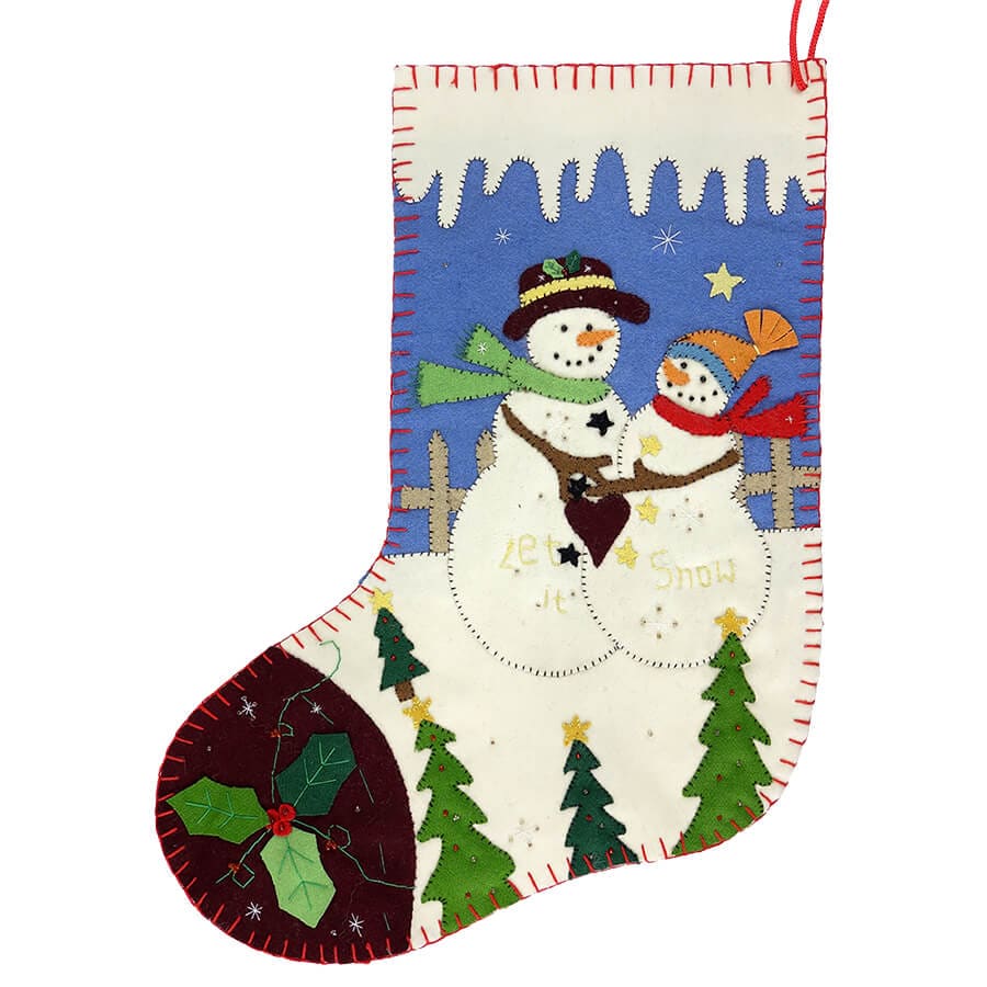 Snow Couple Stocking