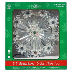 Snowflake With Multi-Color Lights Tree Topper
