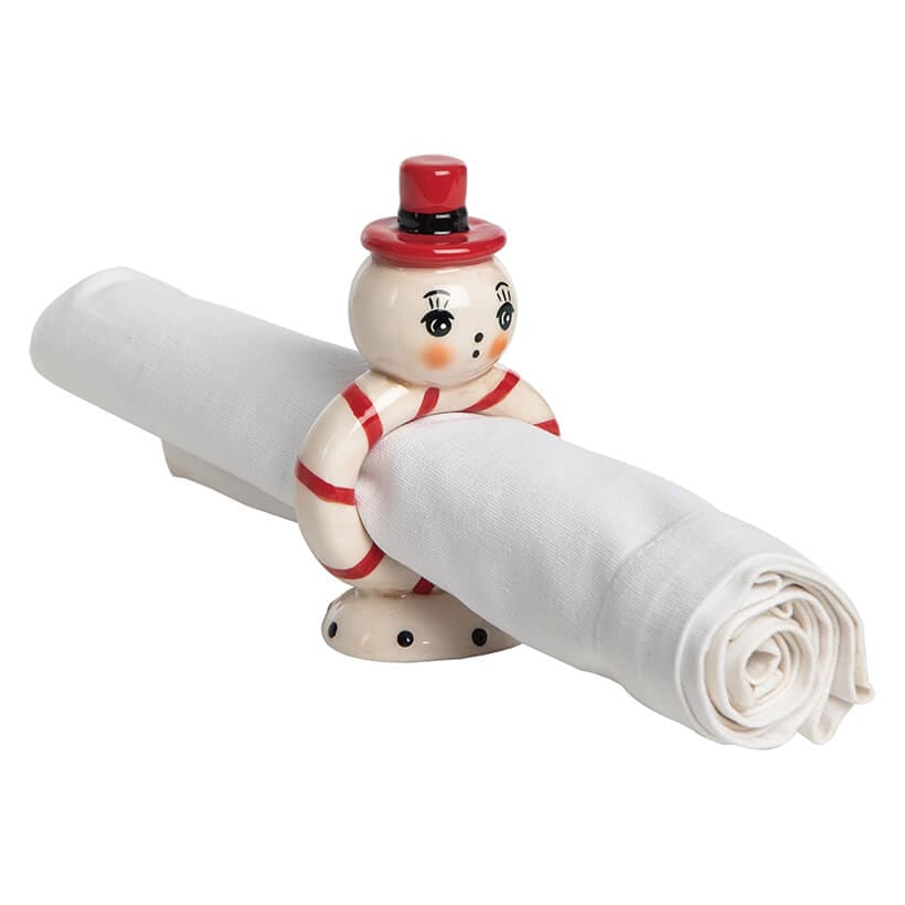 Snowman Napkin Rings Set/4