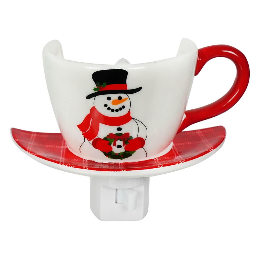 Snowman Teacup Night Light