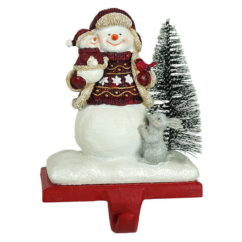 Snowman With Animals Stocking Holder