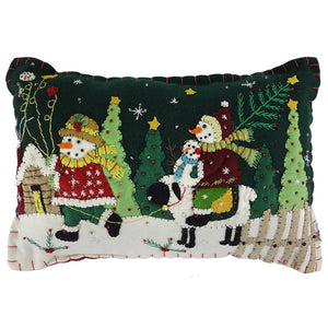 Snowmen With Sheep Pillow
