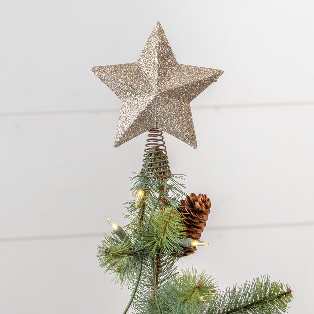 Solid Shimmer Star Tree Topper