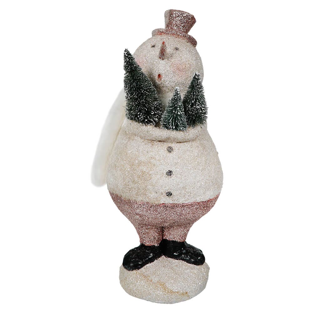 Sparkle Snowman Holding Trees