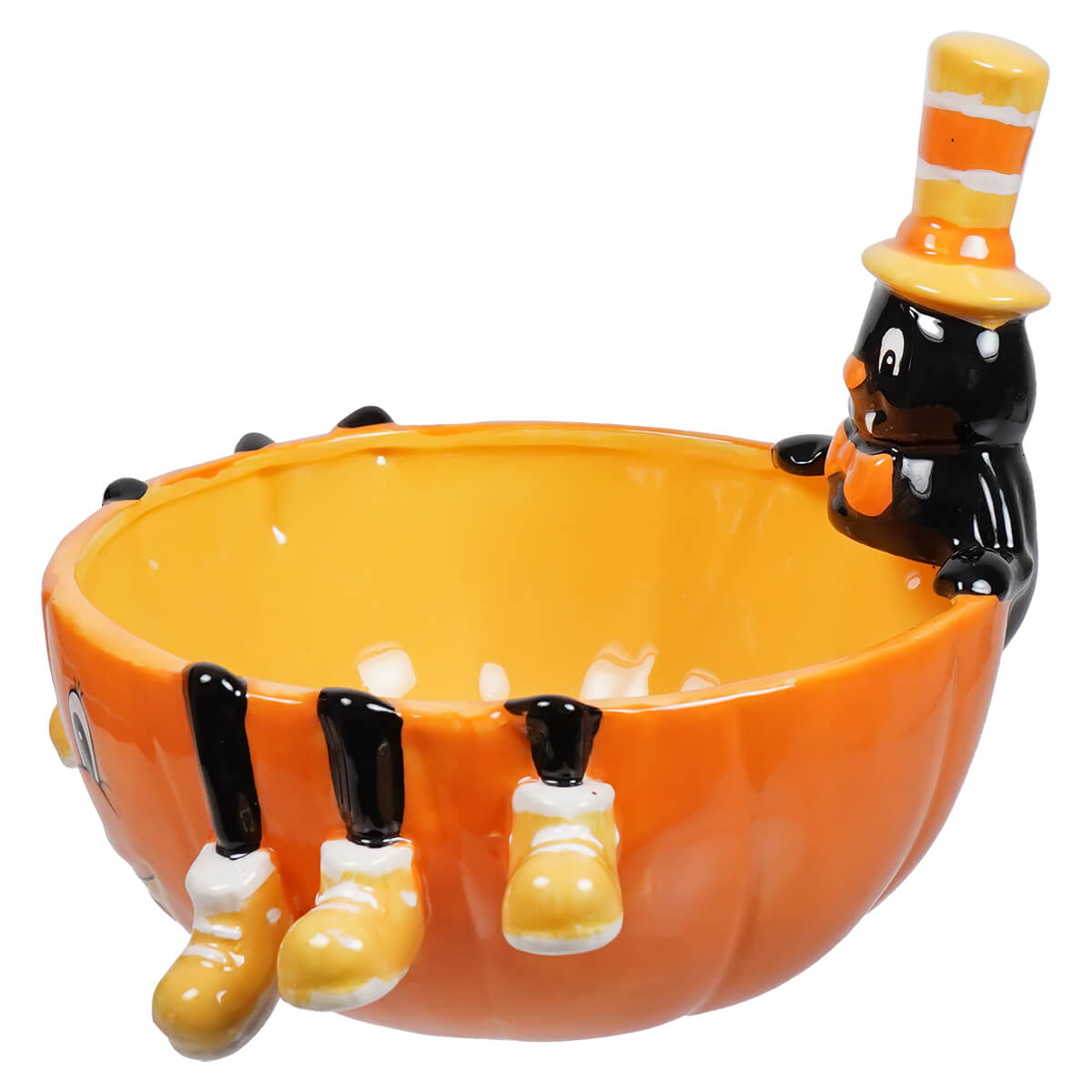 Spider & Pumpkin Candy Bowl - Halloween