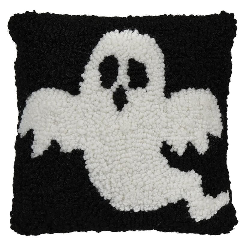 Spooky Ghost Hooked Pillow