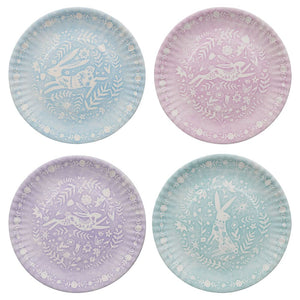 Spring Fables Melamine Plates Set/4