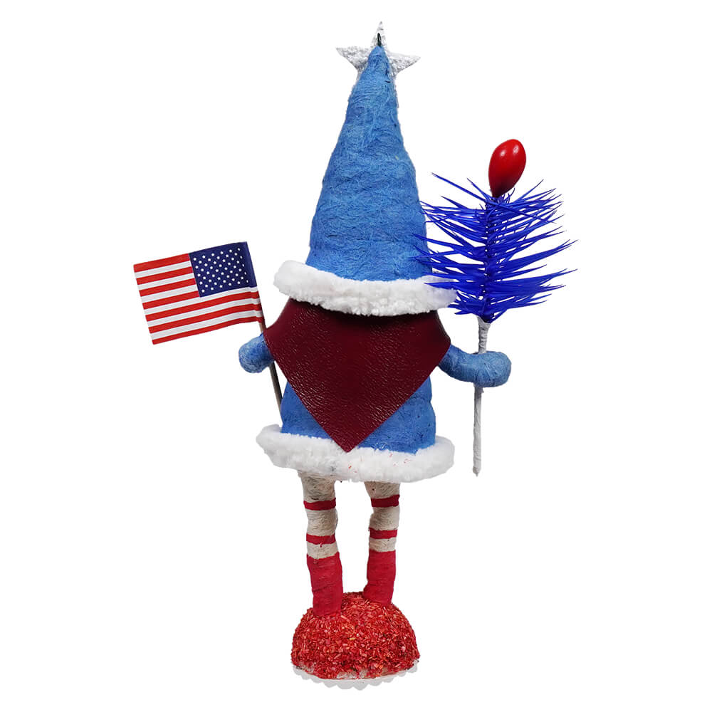 Spun Cotton 4th Of July Mr. Independence Day Santa Figure - Patriotic