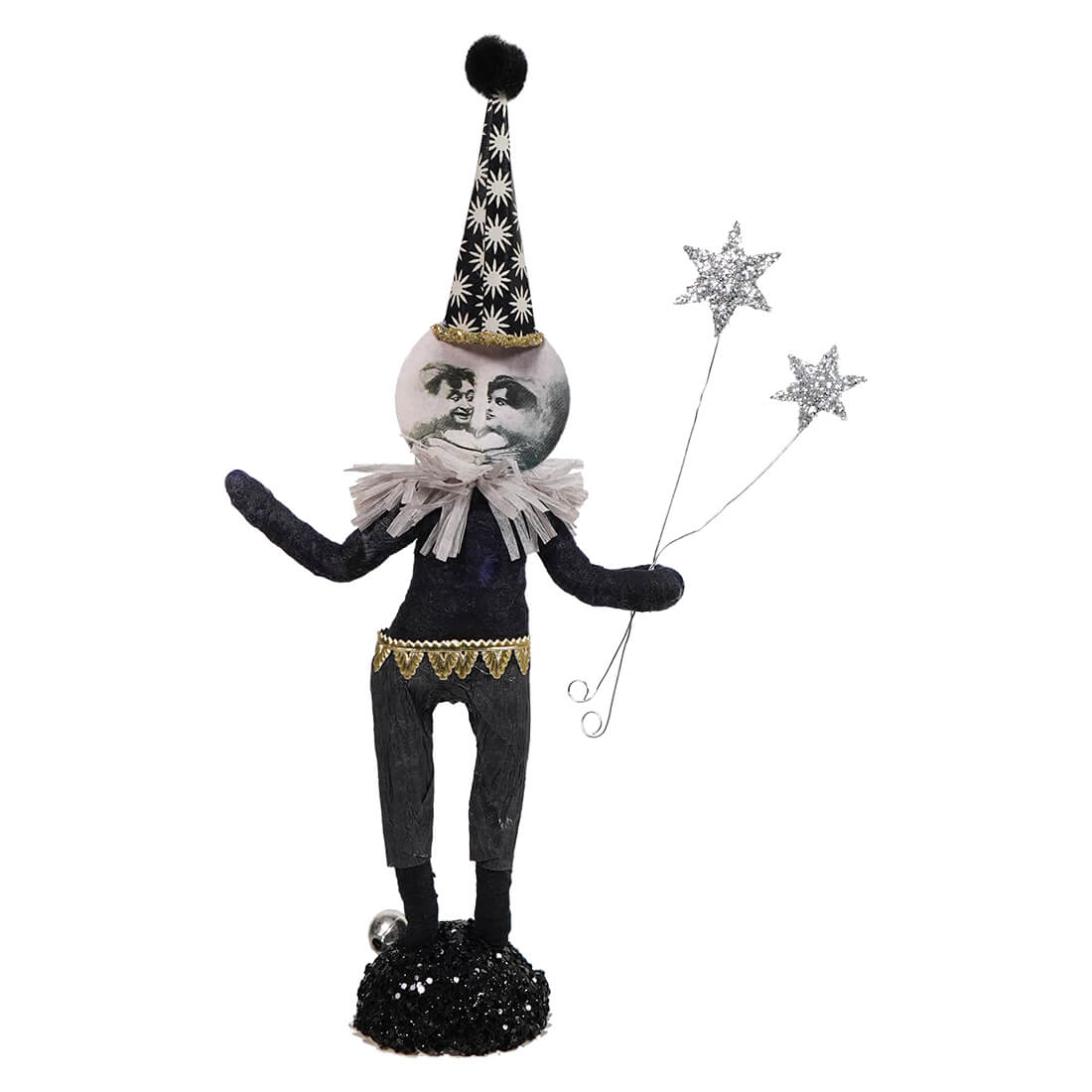 Spun Cotton Illusion Moon Man Figure - Halloween