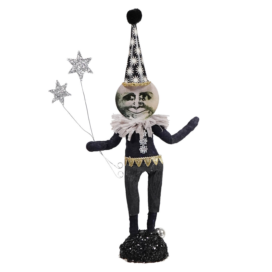 Spun Cotton Illusion Moon Man Figure - Halloween