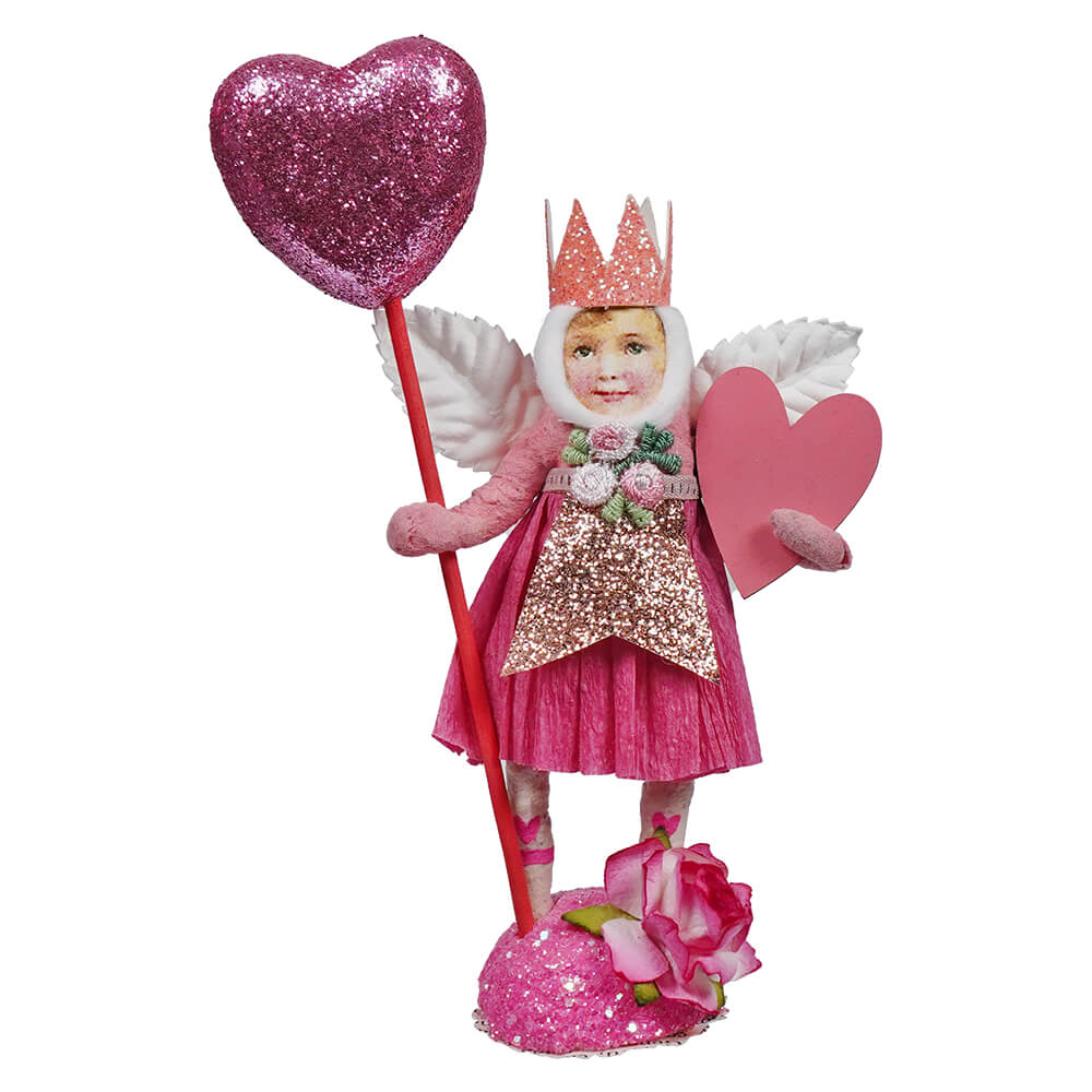 Spun Cotton Valentine’s Day Fairy Princess Figure - Valentine’s Day