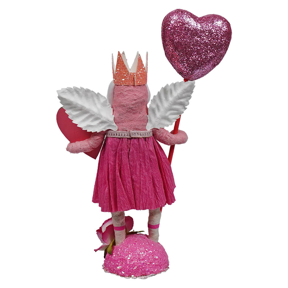 Spun Cotton Valentine’s Day Fairy Princess Figure - Valentine’s Day