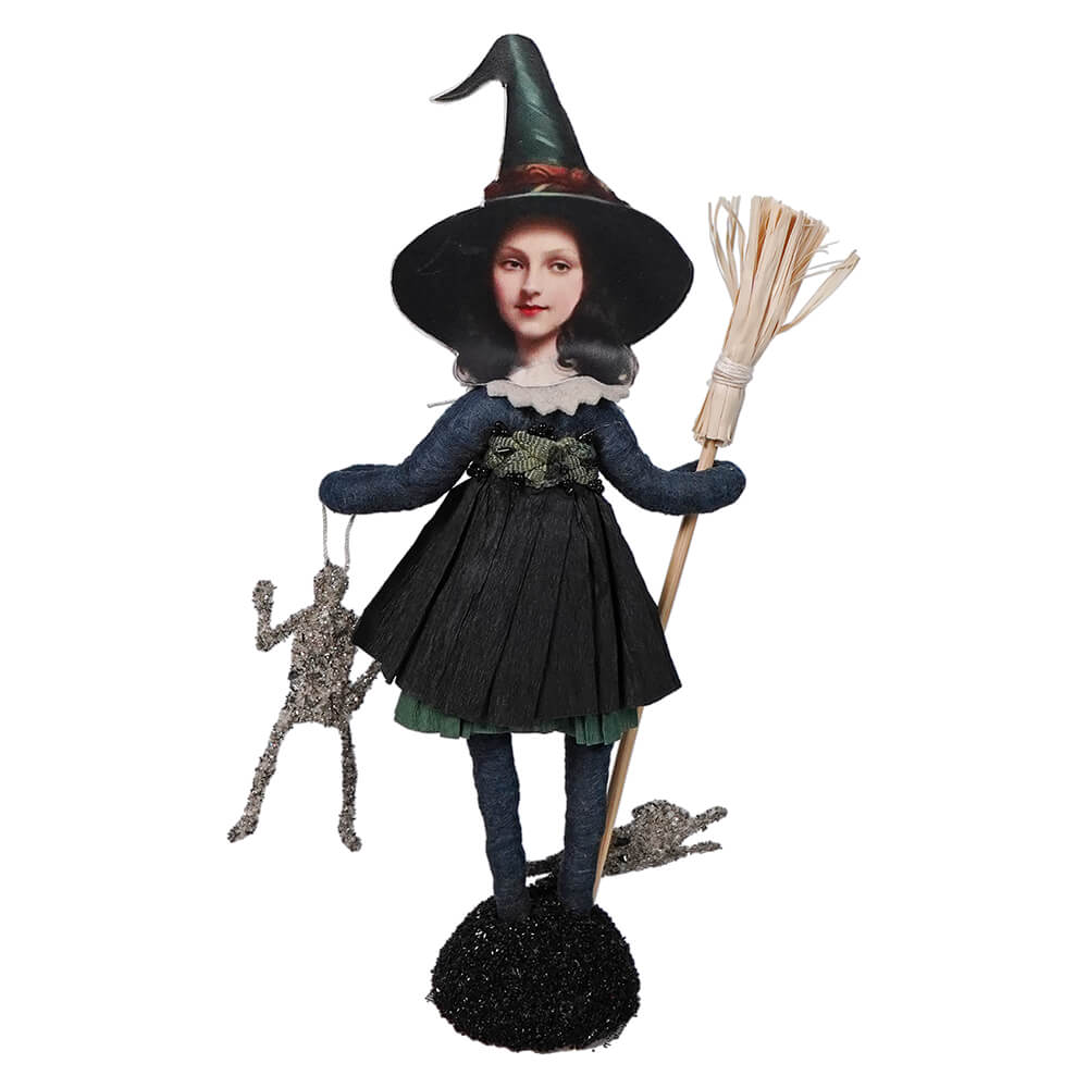 Spun Cotton Witch Craft Figure - Halloween