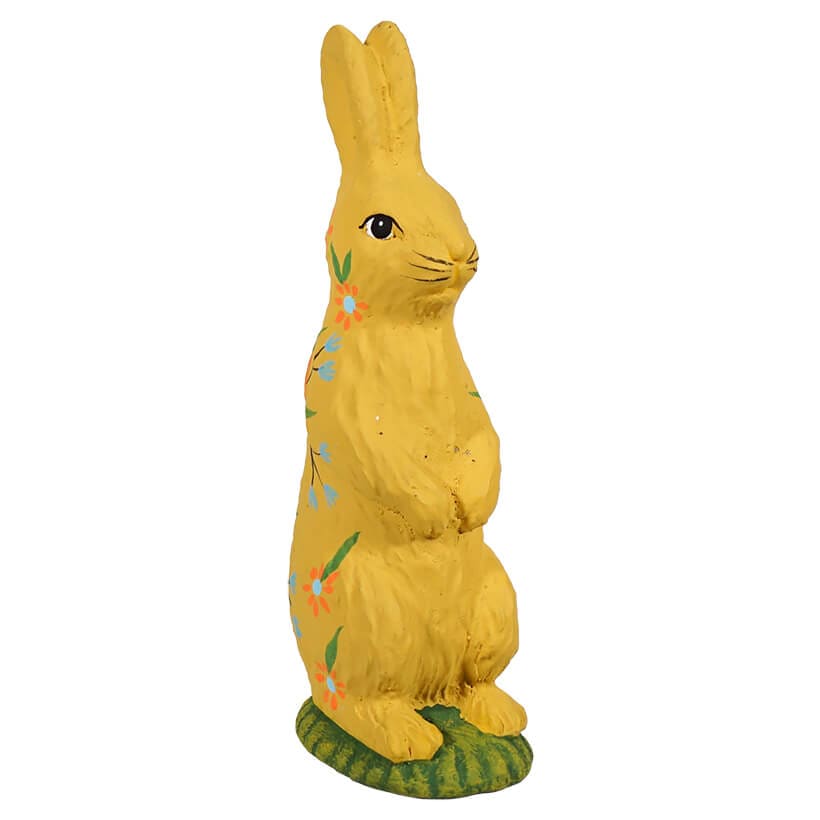 Standing Hand Painted Yellow Chocolate Bunny