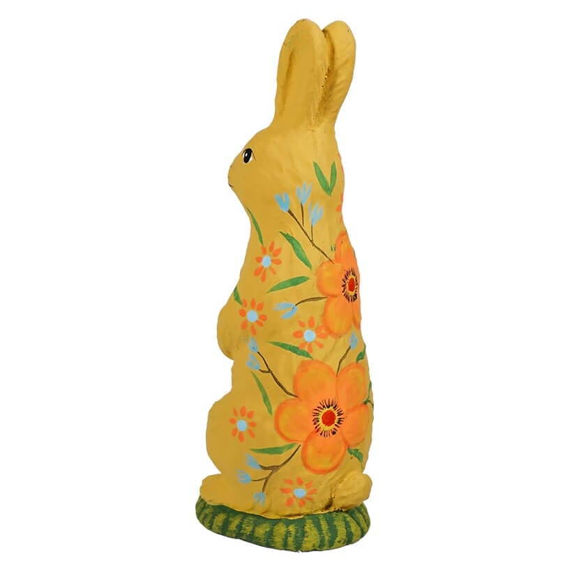 Standing Hand Painted Yellow Chocolate Bunny