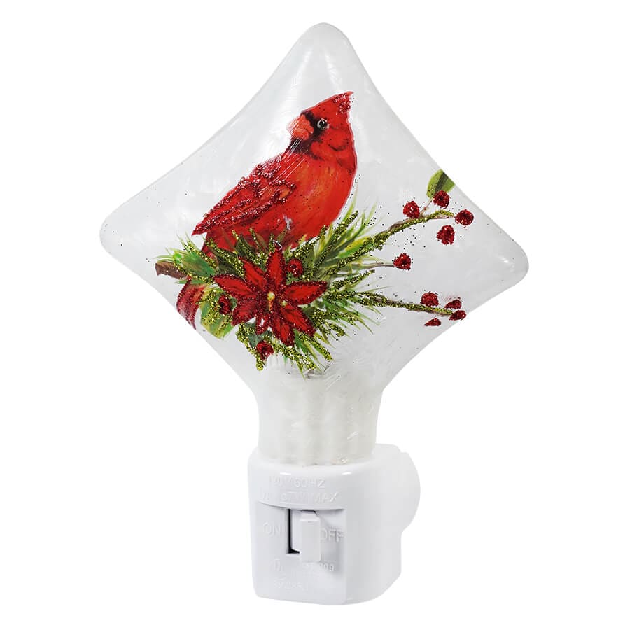 Star Glass Cardinal Night Light