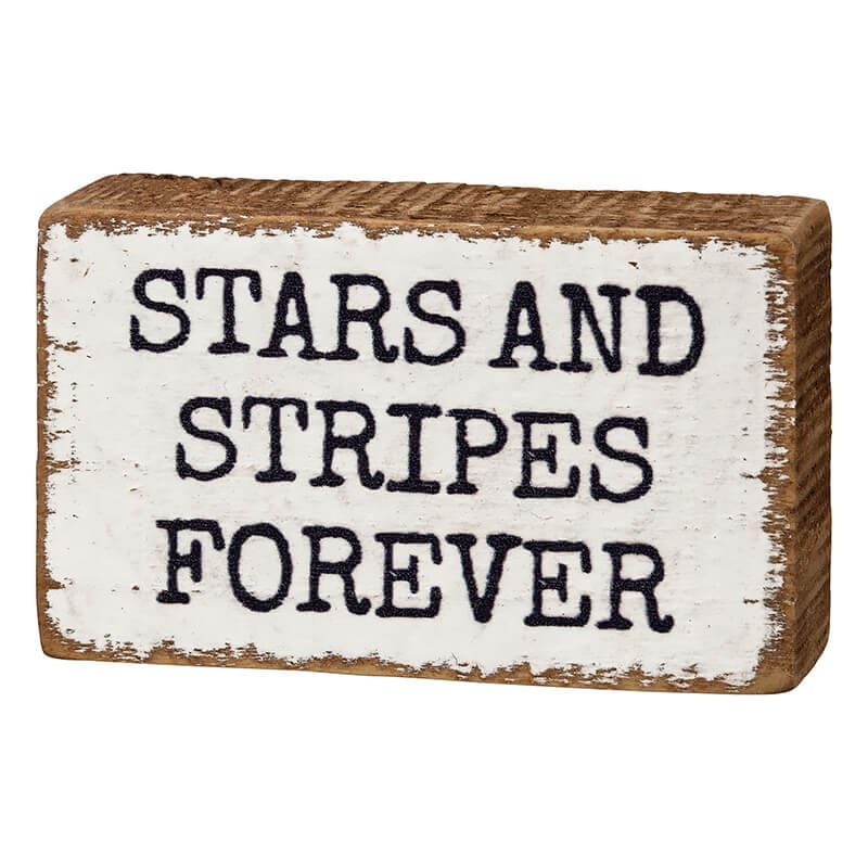 Stars & Stripes Block Sign