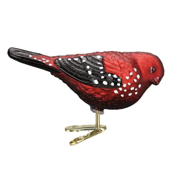 Strawberry Finch Ornament