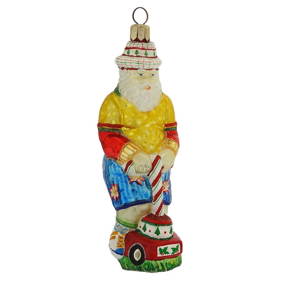 Summer Cut Santa Ornament