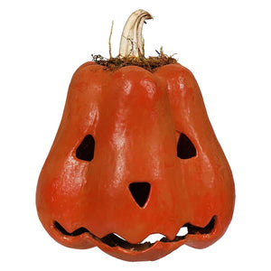 Sweet Faced Orange Carved Pumpkin