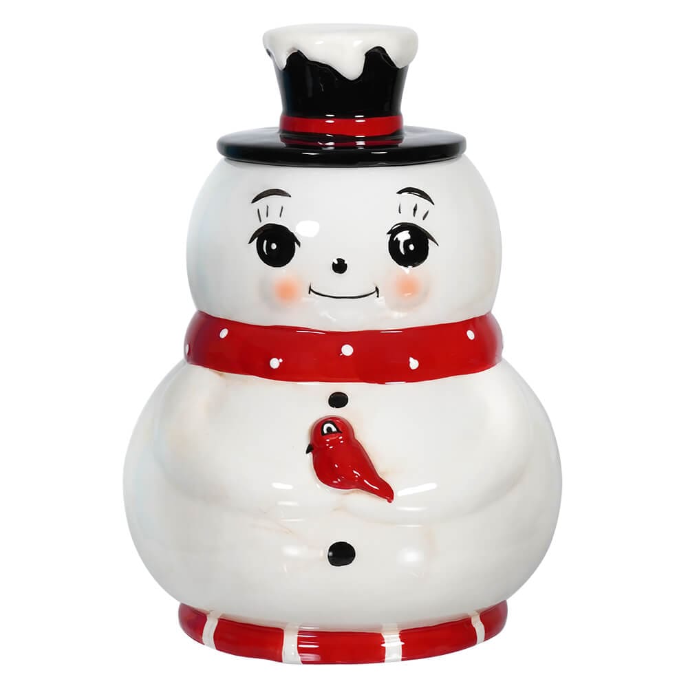 Sweet Snowman Cookie Jar