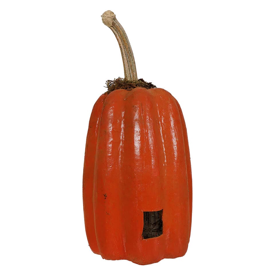 Tall Orange Carved Pumpkin