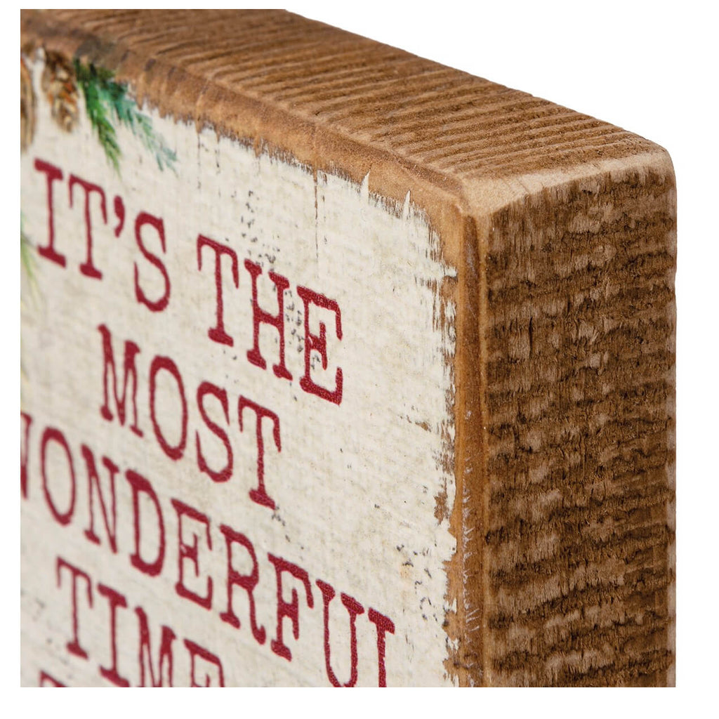The Most Wonderful Time of The Year Block Sign by Michele Kixmiller for ...