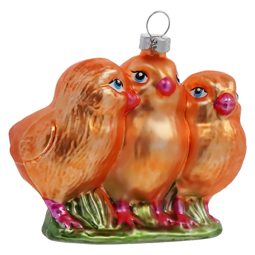 Three Birds On Branch Ornament