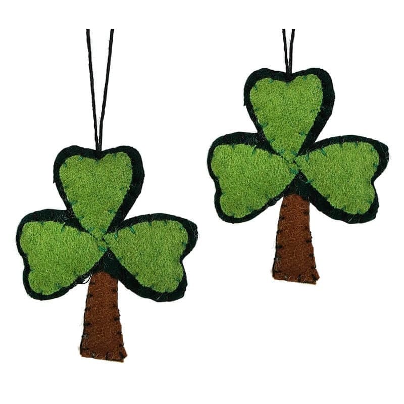 Three Leaf Clover Ornaments Set/2