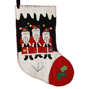 Three Santas Stocking