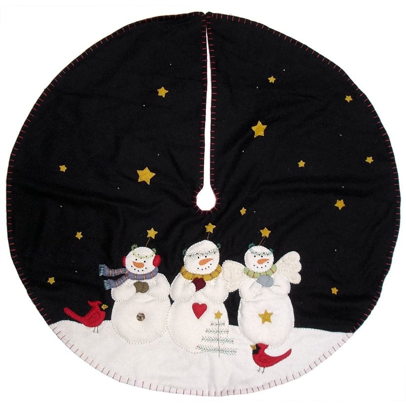 Three Snowmen Tree Skirt