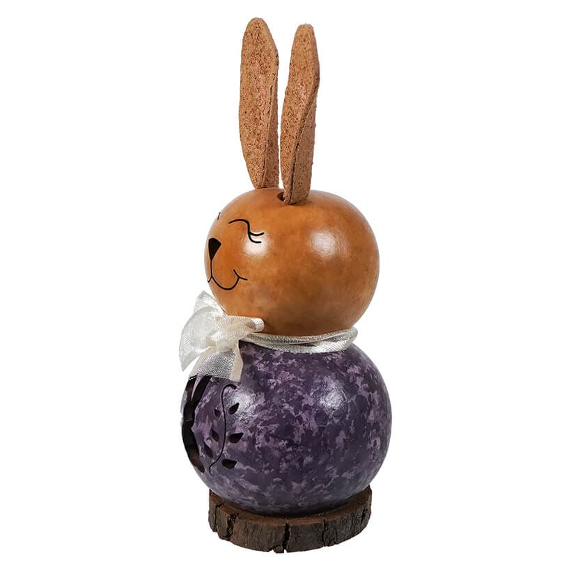 Tiny Purple Willow Bunny With Bunny Cutout - Easter