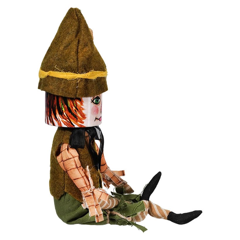 Tobias Scarecrow Box Head Container Figure - Halloween