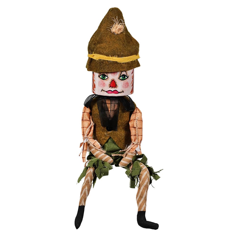 Tobias Scarecrow Box Head Container Figure - Halloween